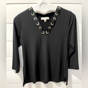 MICHAEL Michael Kors - Eyelet Lace-Up Top - Size S